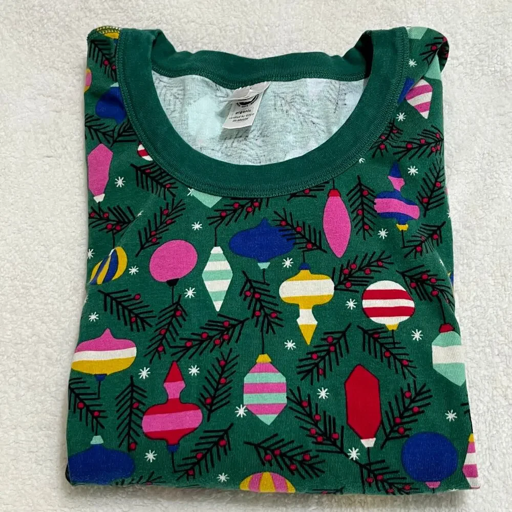 Hanna Andersson Sleep Shirt Sz Large Youth Christmas Pajama Organic‎ Cotton